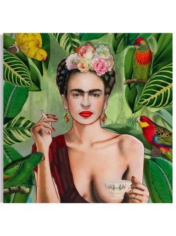 Frida Kahlo 'Con Amigos' Canvas Wall Art | Poster Print