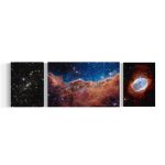 James Webb Carina Nebula Set Of 3 Canvas Art | Poster Print