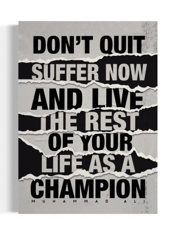Muhammad Ali 'Don't Quit' Canvas Wall Art | Poster Print