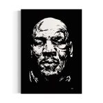 Mike Tyson Abstract Portrait Canvas Wall Art | Poster Print