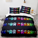 AmongUsCosplay3PieceComforterBeddingSetsDuvetCoverBedSheets_4