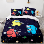 AmongUsCosplay3PieceComforterBeddingSetsDuvetCoverBedSheets_4