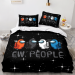 AmongUsCosplay3PieceComforterBeddingSetsDuvetCoverBedSheets_4