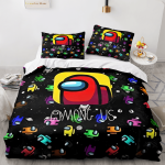 AmongUsCosplay3PieceComforterBeddingSetsDuvetCoverBedSheets_4