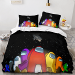 AmongUsCosplay3PieceComforterBeddingSetsDuvetCoverBedSheets_4