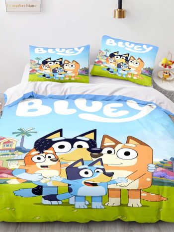 Bluey Pattern Bedding Set Quilt Cover Without Filler