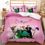 CartoonFrozenElsaAnnaBeddingSetQuiltDuvetCoverBedSheetsSets_1