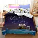 CartoonSnoopyCosplayBeddingSetQuiltDuvetCoverBedSheetsSets_5