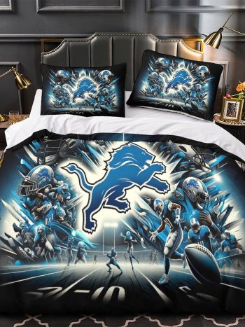 Detroit Lions Bedding Set Duvet Cover Without Filler