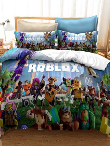 Game Roblox Cosplay Bedding Set Quilt Cover Without Filler