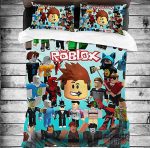 GameRobloxCosplayBeddingSetDuvetCoverBedSheetsBedroomDecor_1
