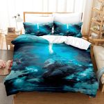 KingKongvsGodzillaComforterBeddingSetDuvetCoversBedSheets_2
