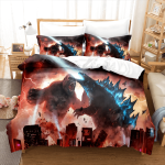 KingKongvsGodzillaComforterBeddingSetDuvetCoversBedSheets_2