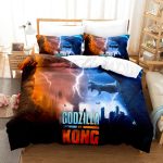 KingKongvsGodzillaComforterBeddingSetDuvetCoversBedSheets_2