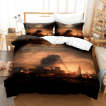 KingKongvsGodzillaComforterBeddingSetDuvetCoversBedSheets_2