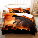 KingKongvsGodzillaComforterBeddingSetDuvetCoversBedSheets_2