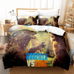KingKongvsGodzillaComforterBeddingSetDuvetCoversBedSheets_2