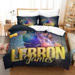 LakersLeBronRaymoneJamesBeddingSetPatternQuiltDuvetCover_10
