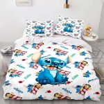 LiloandStitchCosplayComforterBeddingSetDuvetCoversBedSheets_4