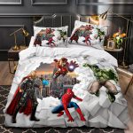 MarvelAvengersCosplayBeddingSetQuiltDuvetCoversBedSheetsSets_7