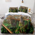 MinecraftCosplayBeddingSetFullDuvetCoverComforterBedSheets_2
