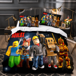 RobloxBeddingSetQuiltDuvetCoverBedSheetsSetsChristmasPresent_2