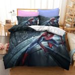 SpidermanMilesMoralesCosplayBeddingSetDuvetCoverBedSheetsSets_7
