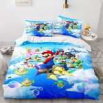 SuperMarioCosplayBeddingSetFullDuvetCoverComforterBedSheets_12