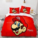 SuperMarioCosplayBeddingSetFullDuvetCoverComforterBedSheets_12