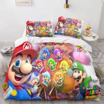 SuperMarioCosplayBeddingSetFullDuvetCoverComforterBedSheets_12