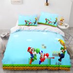 SuperMarioCosplayBeddingSetFullDuvetCoverComforterBedSheets_12