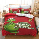 TheSantaGrinchChristmasCosplayBeddingSetDuvetCoverBedSheets_4