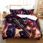 TransformersOptimusPrimeCosplayBeddingSetDuvetCoverBedSheets_1