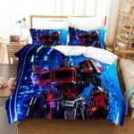 TransformersOptimusPrimeCosplayBeddingSetDuvetCoverBedSheets_1