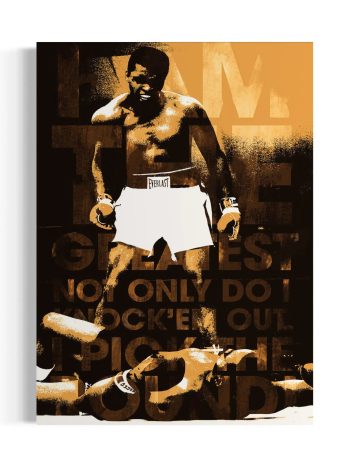 Muhammad Ali 'I Am The Greatest' Canvas Wall Art | Poster Print