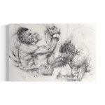 War of Mike Tyson Ball Paint Canvas Wall Art | Poster Print