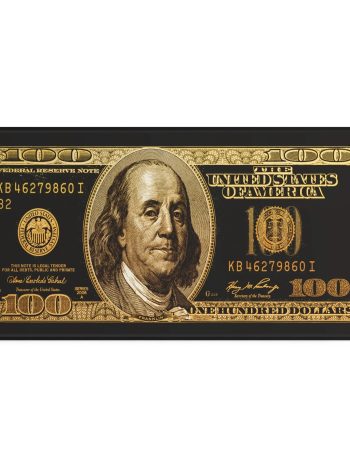 100 Dollar Bill 'Benjamin Gold Standard' Canvas Wall Art | Poster Print
