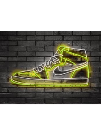Nike Air Jordan 1 - Green Light Neon Canvas Wall Art | Poster Print