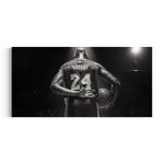 Kobe Bryant Black & White Iconic Basketball Legend Canvas Art | Poster Print