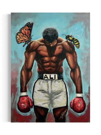 Muhammad Ali - Float Like a Butterfly, Sting Like a Bee Canvas Wall Art | Poster Print
